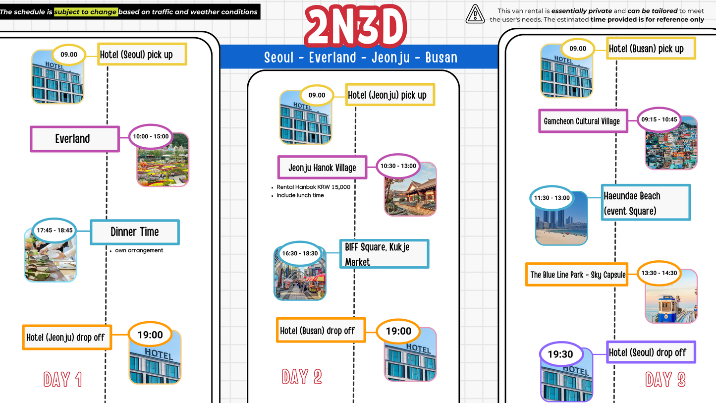 2N3D Seoul - Jeonju - Busan - Seoul