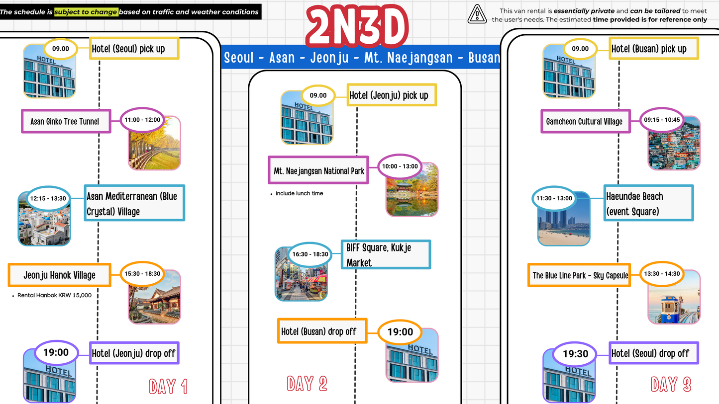 2N3D Seoul - Jeonju - Busan - Seoul