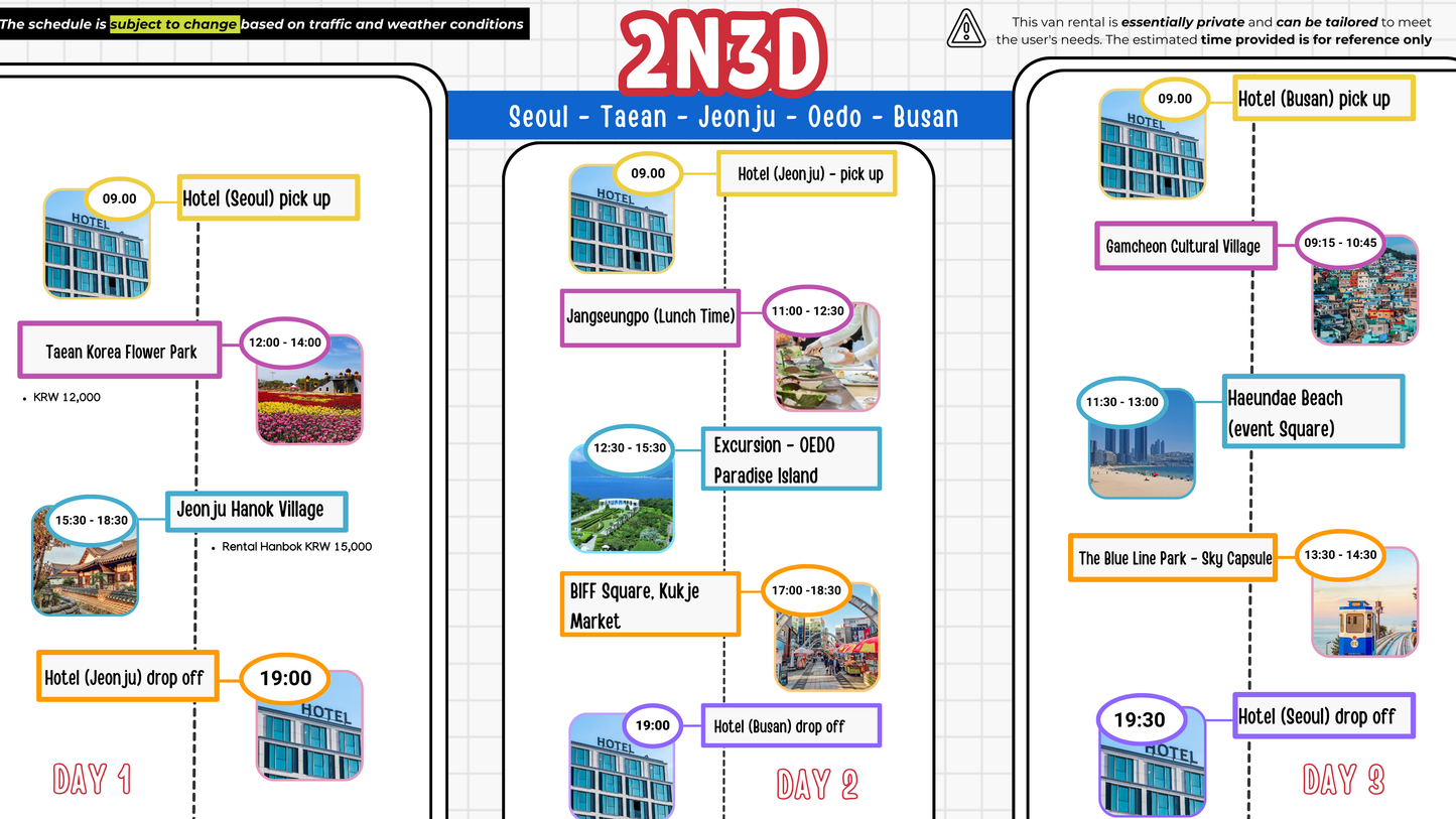 2N3D Seoul - Jeonju - Busan - Seoul