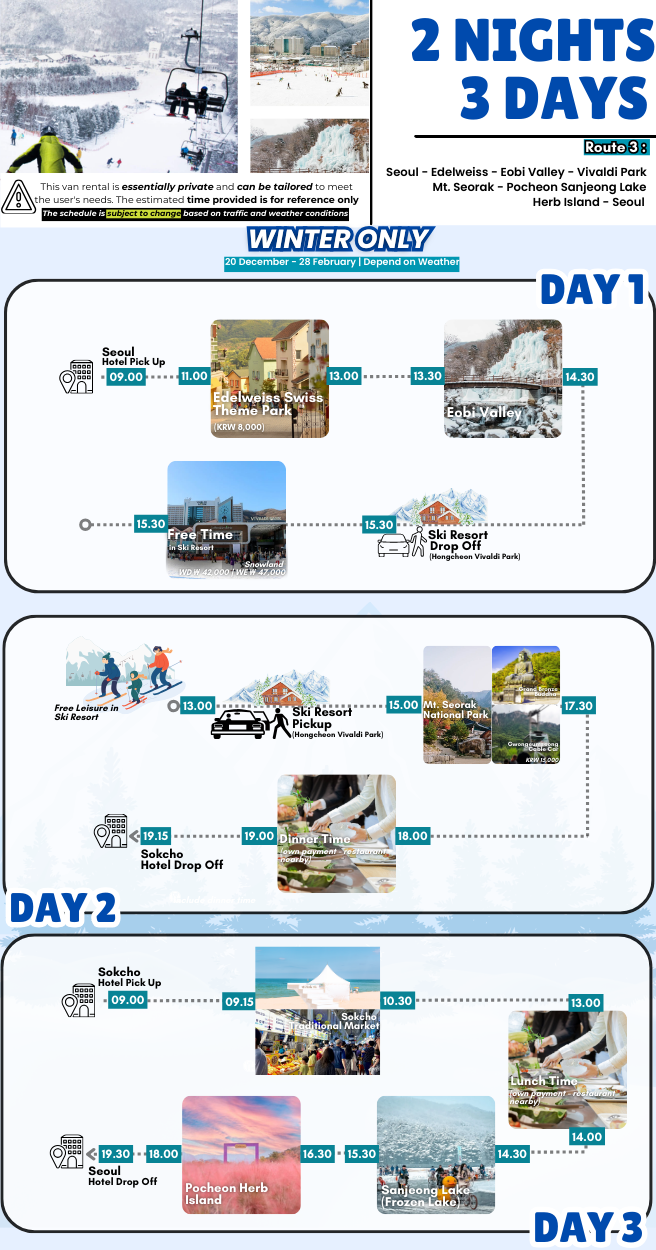 AGENT - 2N3D Seoul - Mt. Sorak - Ski Resort - Seoul (WINTER SPECIAL)