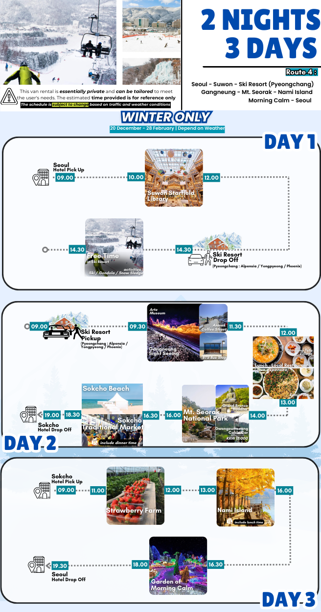 2N3D Seoul - Gunung Sorak - Resor Ski - Seoul (KHUSUS MUSIM DINGIN)