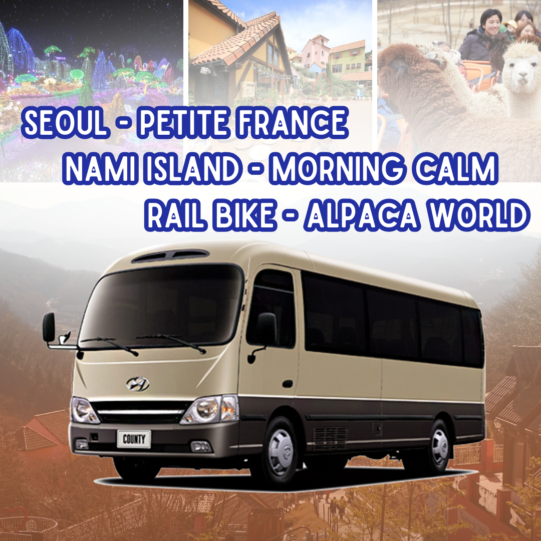 AGEN - Seoul - Petite France - Pulau Nami - Morning Calm - Sepeda Rel - Alpaca