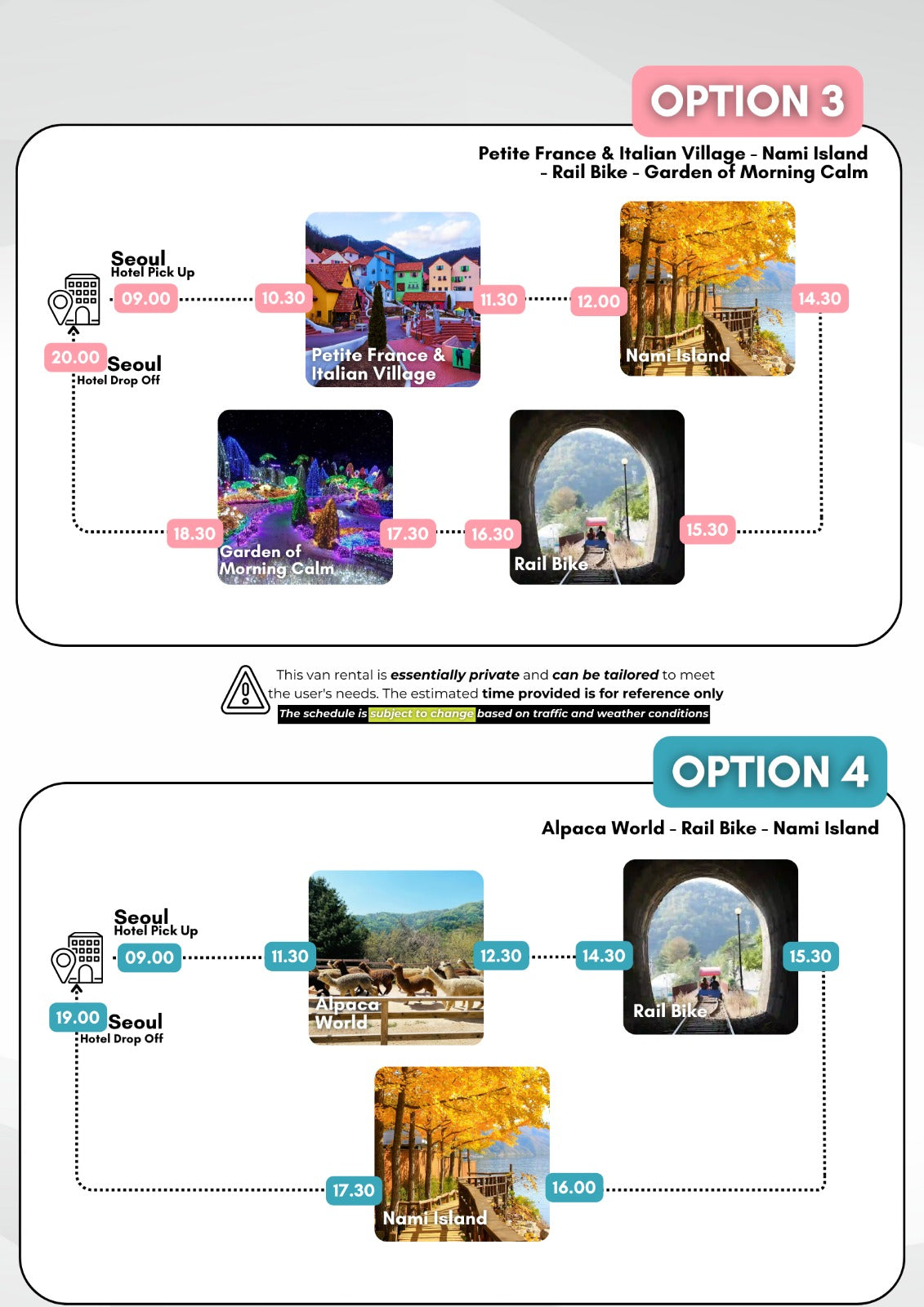 AGEN - Seoul - Petite France - Pulau Nami - Morning Calm - Sepeda Rel - Alpaca